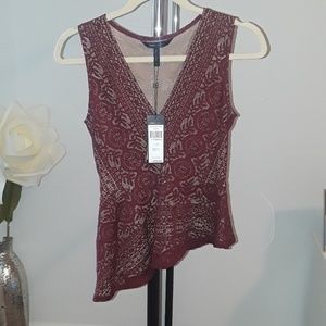 BCBG Burgundy Top